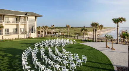 Ceremony Lawn with Beach View Embassy Suites St Augustine