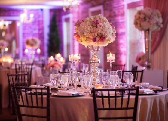 White Room Table for Wedding Reception